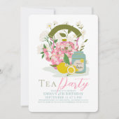 Pink Floral Kettle Lemon Teatro Sociale Bellinzona Einladung (Vorderseite)