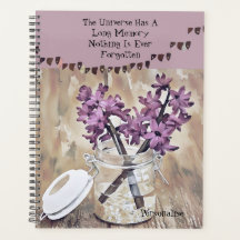 Pink Floral Kilner Jar Motivierend Zitat Journal