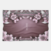 Pink Floral Kitchen Handtücher (Horizontal)