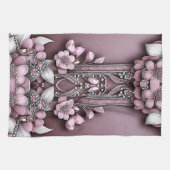Pink Floral Kitchen Handtücher (Horizontal)
