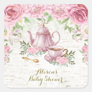 Pink Floral Kitchen Tee Vielen Dank Sticker Favori