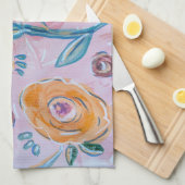 Pink Floral Kitchen Towel Geschirrtuch (Viertel Falte)