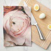 Pink Floral Kitchtuch Geschirrtuch (Viertel Falte)