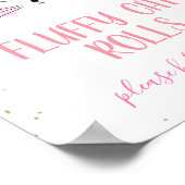 Pink Floral Kitten Face and Bow Birthday Sign Poster (Ecke)