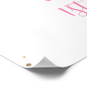 Pink Floral Kitten Face and Bow Birthday Welcome P Poster (Ecke)