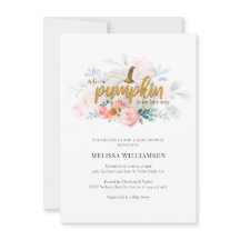 Pink Floral Kleine Pumpkin Girl Babydusche