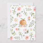 Pink Floral Kleine Süsse Kinderdusche Einladung (Rückseite)