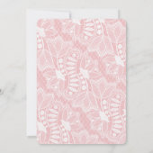 Pink Floral Lace Wedding Einladung (Rückseite)
