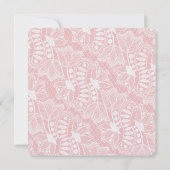 Pink Floral Lace Wedding Einladung (Rückseite)