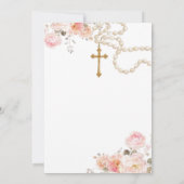 Pink Floral Lady of Guadalupe Catholic Spanish Fun Einladung (Rückseite)