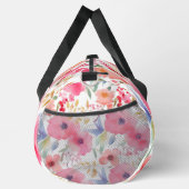 Pink Floral Large Duffel Bag Duffle Bag (Rechts)