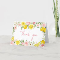 Pink Floral Lemon Babydusche