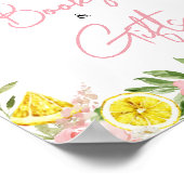 Pink Floral Lemon Bücher und Geschenke Poster (Ecke)