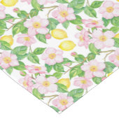 Pink Floral Lemons Muster Kurzer Tischläufer (Ecke)