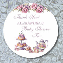 Pink Floral Lilac Tea Party Baby Dusche Gefallen