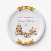 Pink Floral Lilac Tee Party Brautparty Paper Pl Pappteller (Vorderseite)