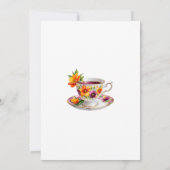 Pink Floral Lilac Whimsical Tee Brautparty Einladung (Rückseite)