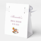 Pink Floral Lilac Whimsical Tee Brautparty Geschenkschachtel (Rückseite)