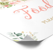 Pink Floral Little Bunny Baby Dusche Nahrung Poster (Ecke)