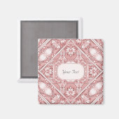 Pink Floral Magnet (Vorderseite/Rückseite)