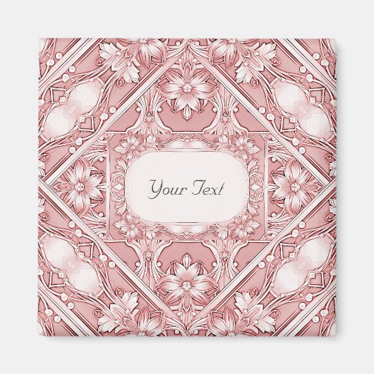 Pink Floral Magnet (Vorne)