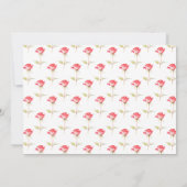 Pink Floral Mason Jar Brautparty Einladung (Rückseite)