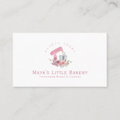 Pink Floral Mixer Bakery Pastry Chef Visitenkarte (Vorderseite)