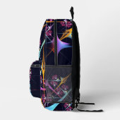 Pink Floral Modernes Abstraktes Kunstfarbmuster #0 Bedruckter Rucksack (Rechts)
