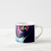 Pink Floral Modernes Abstraktes Kunstfarbmuster #0 Espressotasse (Rechts)