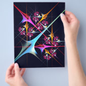 Pink Floral Modernes Abstraktes Kunstfarbmuster #0 Flyer (Hand)