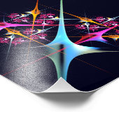 Pink Floral Modernes Abstraktes Kunstfarbmuster #0 Fotodruck (Ecke)