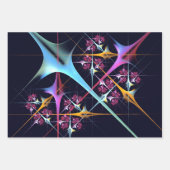 Pink Floral Modernes Abstraktes Kunstfarbmuster #0 Geschenkpapier Set (Vorderseite 3)