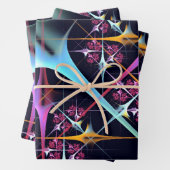 Pink Floral Modernes Abstraktes Kunstfarbmuster #0 Geschenkpapier Set (Beispiel)