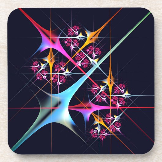 Pink Floral Modernes Abstraktes Kunstfarbmuster #0 Getränkeuntersetzer (Vorderseite)