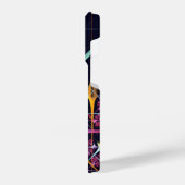 Pink Floral Modernes Abstraktes Kunstfarbmuster #0 iPhone Hülle (Linke Seite)