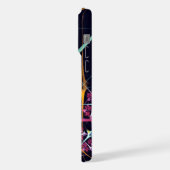 Pink Floral Modernes Abstraktes Kunstfarbmuster #0 iPhone Hülle (Linke Seite)