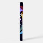 Pink Floral Modernes Abstraktes Kunstfarbmuster #0 iPhone Hülle (Rechte Seite)