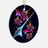 Pink Floral Modernes Abstraktes Kunstfarbmuster #0 Keramik Ornament (Rechts)