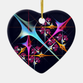 Pink Floral Modernes Abstraktes Kunstfarbmuster #0 Keramik Ornament