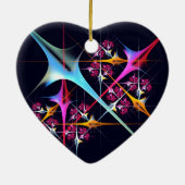 Pink Floral Modernes Abstraktes Kunstfarbmuster #0 Keramik Ornament (Hinten)