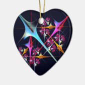 Pink Floral Modernes Abstraktes Kunstfarbmuster #0 Keramik Ornament (Links)