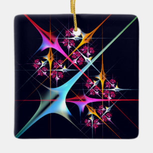 Pink Floral Modernes Abstraktes Kunstfarbmuster #0 Keramikornament