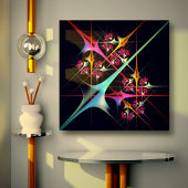 Pink Floral Modernes Abstraktes Kunstfarbmuster #0 Leinwanddruck