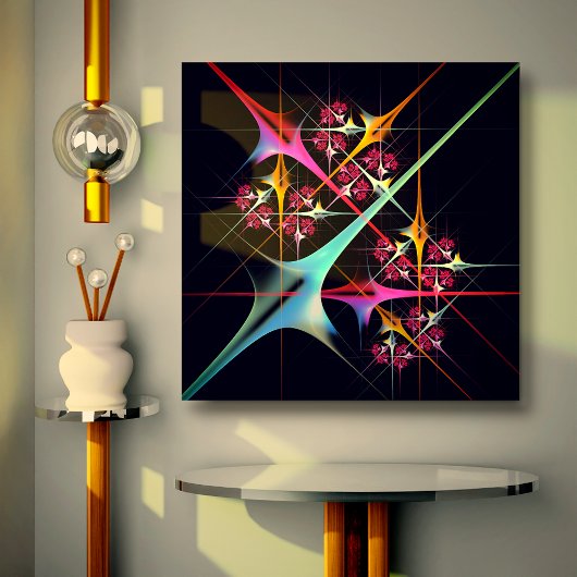 Pink Floral Modernes Abstraktes Kunstfarbmuster #0 Leinwanddruck