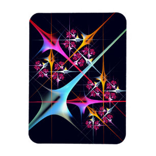 Pink Floral Modernes Abstraktes Kunstfarbmuster #0 Magnet