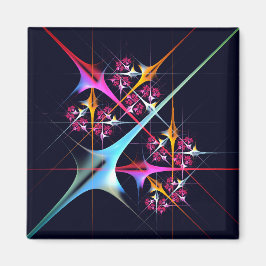 Pink Floral Modernes Abstraktes Kunstfarbmuster #0 Magnet