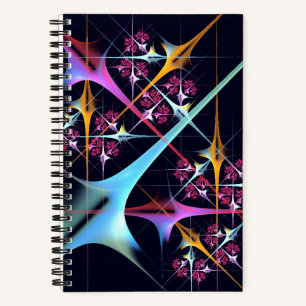 Pink Floral Modernes Abstraktes Kunstfarbmuster #0 Notizblock