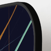 Pink Floral Modernes Abstraktes Kunstfarbmuster #0 Pickleball Schläger (Linke Seite)