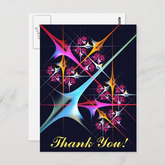 Pink Floral Modernes Abstraktes Kunstfarbmuster #0 Postkarte (Vorne/Hinten)