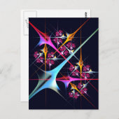 Pink Floral Modernes Abstraktes Kunstfarbmuster #0 Postkarte (Vorne/Hinten)